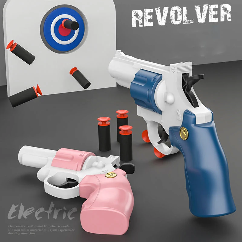 ZP5 Revolver Launcher Безопасный игрушечный пистолет с мягкой пулей, модель оружия, Пневматический пистолет с мягкой пневматикой, реквизит для игры в CS для мальчиков на открытом воздухе