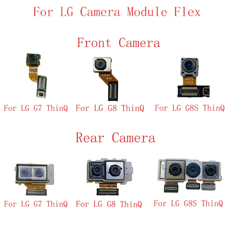 Задняя Задняя Передняя Камера Гибкий Кабель Для LG G7 ThinQ G8 ThinQ G8S ThinQ Основной Большой Маленький Модуль Камеры Ремонт Замена