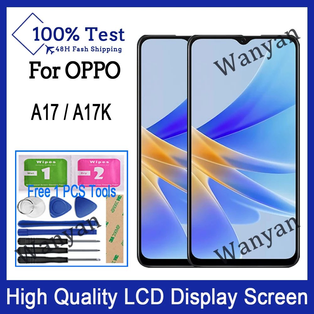 Оригинальный Для OPPO A17 A17K ЖК-дисплей с сенсорным экраном, Дигитайзер, запасные части